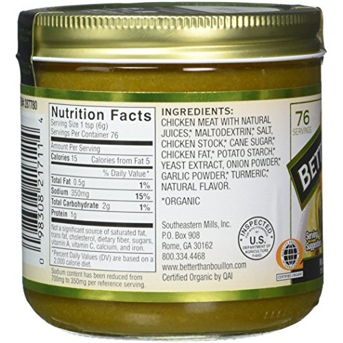 Better Than Bouillon Organic Chicken Base, Reduced Sodium - 16 Oz