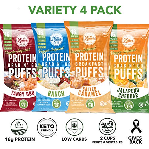 Better Than Good Low Carb Keto Protein Puffs Variety 4-Pack 2