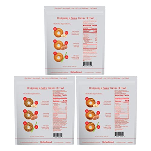 BetterBrand The Better Bagel Variety Pack, High Protein 25 gram... BetterBrand The Better Bagel Variety Pack, High Protein 25 gram...