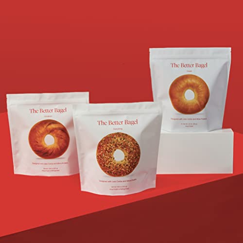 BetterBrand The Better Bagel Variety Pack, High Protein 25 gram... BetterBrand The Better Bagel Variety Pack, High Protein 25 gram...