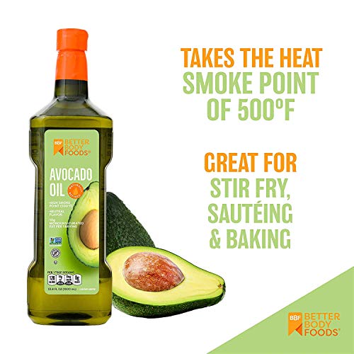 Betterbody Foods 100% Pure Avocado Oil Naturally Refined Cooking