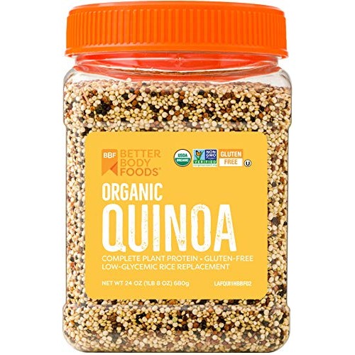Organic Quinoa, Vegan, Non-Gmo Grain With Protein, Fiber, And Ir