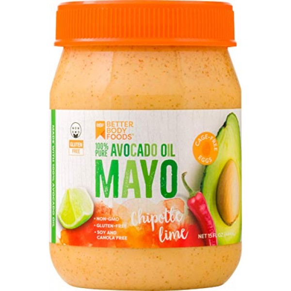 BetterBody Foods Avocado Oil Mayonnaise with Chipotle Lime, Avoc...