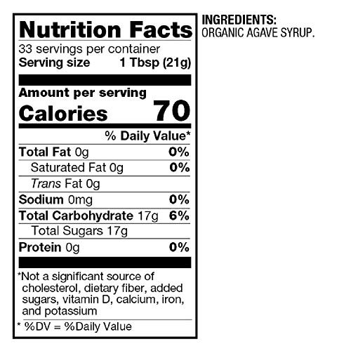 Betterbody Foods Organic Agave Nectar, 25 Ounces