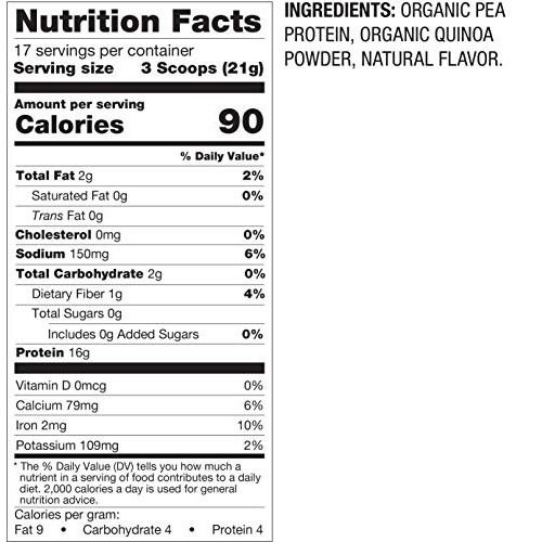 Betterbody Foods Organic Plant Protein Powder, 12.7 Ounces