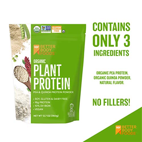 Betterbody Foods Organic Plant Protein Powder, 12.7 Ounces
