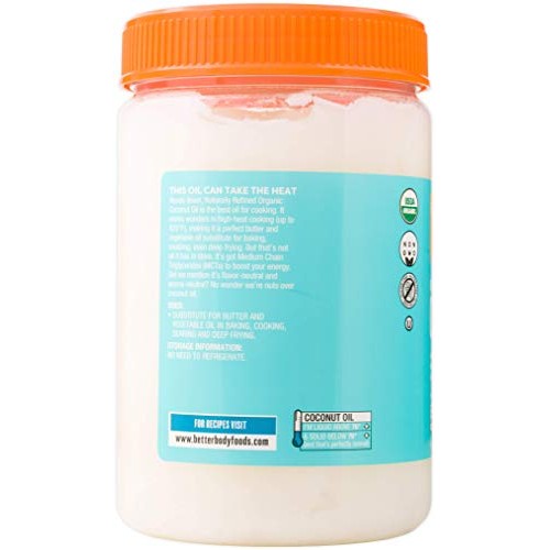 Betterbody Foods Organic Refined Coconut Oil 28Oz