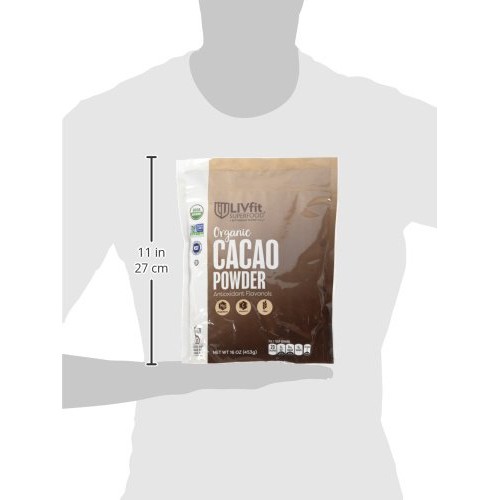 Organic Cacao Powder, Non-Gmo, Gluten-Free Superfood 16 Oz.