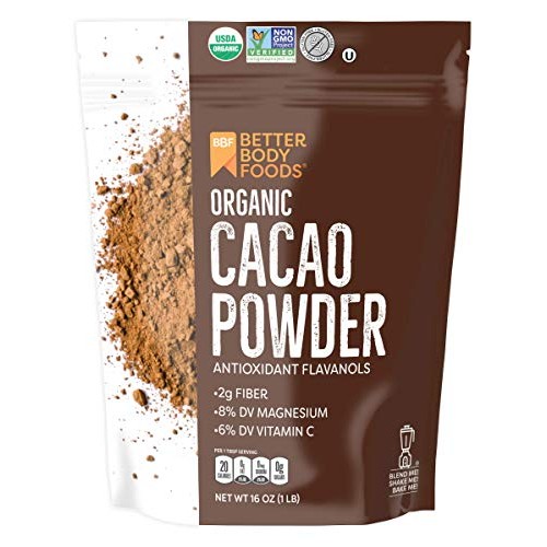 Organic Cacao Powder, Non-Gmo, Gluten-Free Superfood 16 Oz.