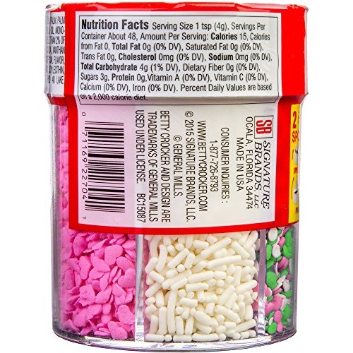 Betty Crocker 6-Cell Sprinkles Pretty In Pink, 6.7 Ounce Pack O