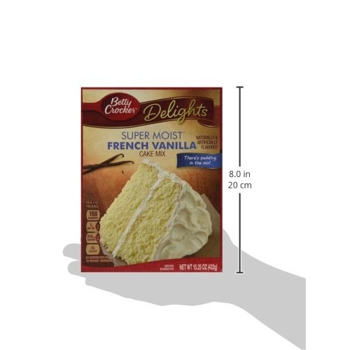 Betty Crocker Baking Mix, Super Moist Cake Mix, French Vanilla,