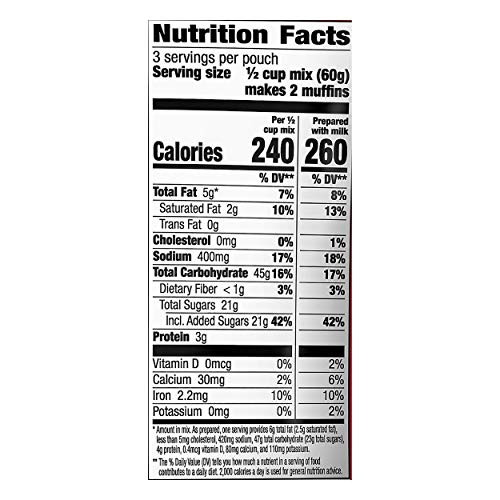 Betty Crocker Baking Mix, Banana Nut Muffin Mix, 6.4 Oz Pouch P