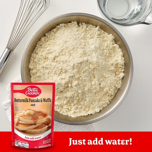 Betty Crocker Buttermilk Pancake and Waffle Mix, 6.75 oz, 9 Pack