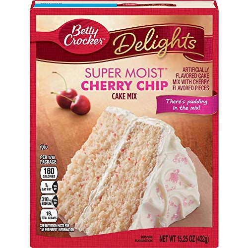 Betty Crocker Cherry Chip Cake Mix And Cherry Frosting Bundle -