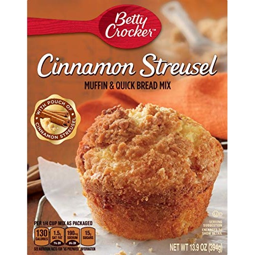 Betty Crocker Cinnamon Streusel Muffin And Quick Bread Mix, 13.9 Oz