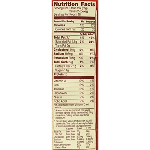 Betty Crocker, Cookie Mix, Chocolate Chip, 17.5Oz Pouch Pack Of 4