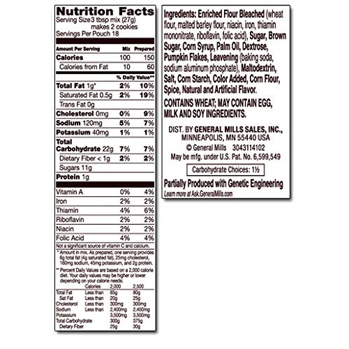 Betty Crocker Cookie Mix - Limited Edition Pumpkin Spice - Makes