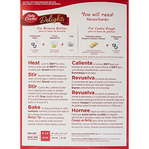 Betty Crocker Delights Mix Peanut Butter Cookie Brownie Bar Mix