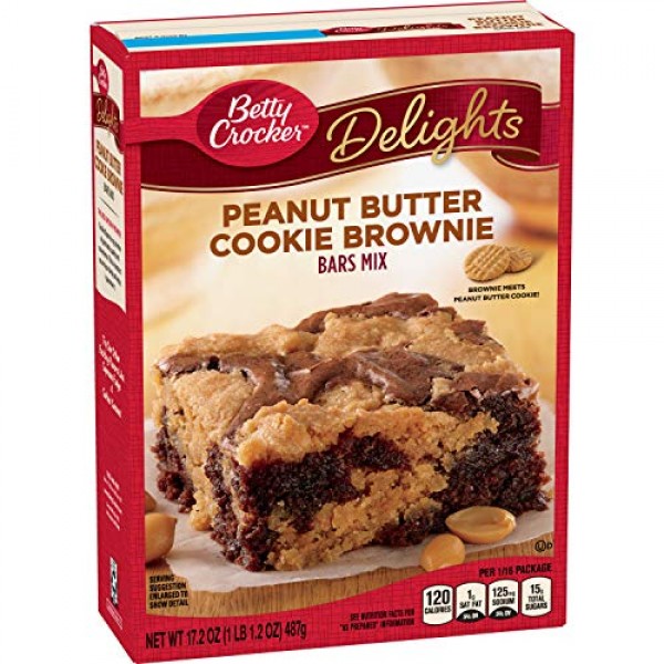 Betty Crocker Delights Mix Peanut Butter Cookie Brownie Bar Mix ...