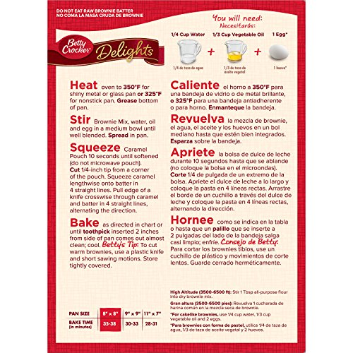 Betty Crocker Delights Salted Caramel Brownie Mix 18.4 Oz