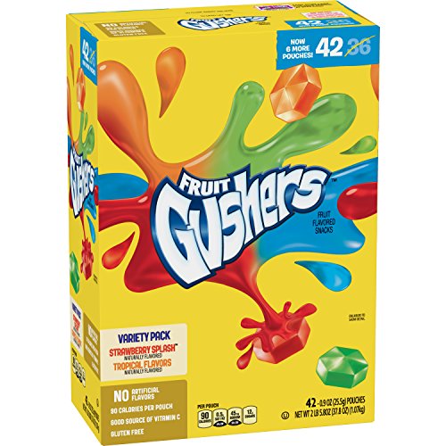 Betty Crocker Fruit Gushers, Strawberry Splash And Tropical, 0.9