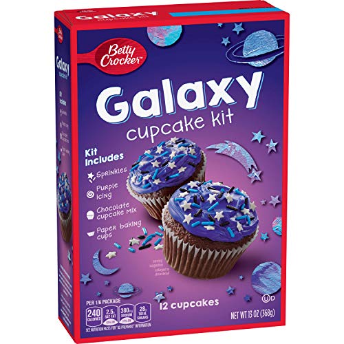 Betty Crocker Galaxy Cupcake Kit, 13 Oz, 12 Ct