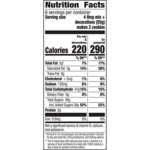 Betty Crocker Glitter Rainbow Cookie Kit, 5Count