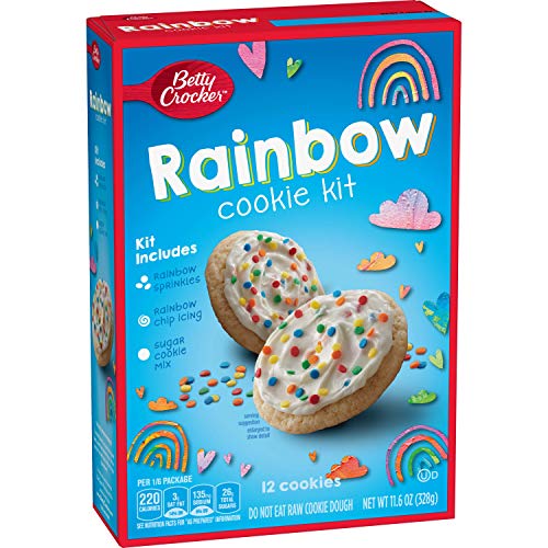 Betty Crocker Glitter Rainbow Cookie Kit, 5Count