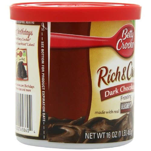 Betty Crocker Gluten Free Dark Chocolate Frosting, 16 oz Pack o...