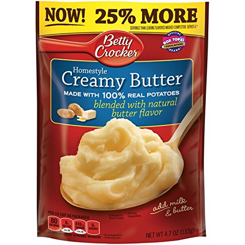 Betty Crocker Homestyle Creamy Butter Mashed Potatoes, 4.7 Oz