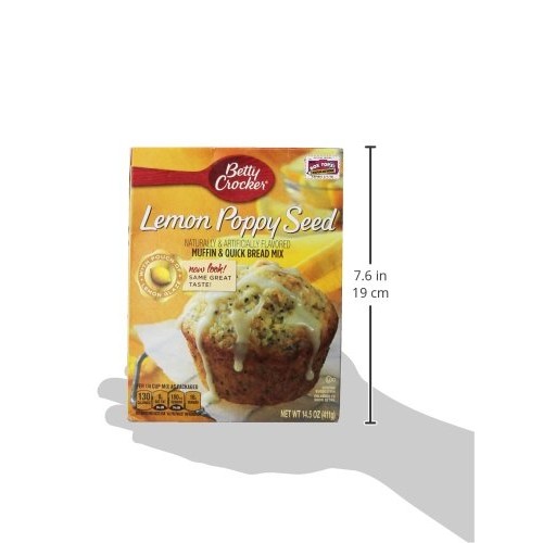 Betty Crocker Lemon Poppy Seed Muffin &Amp; Quick Bread Mix 14.5 Oz