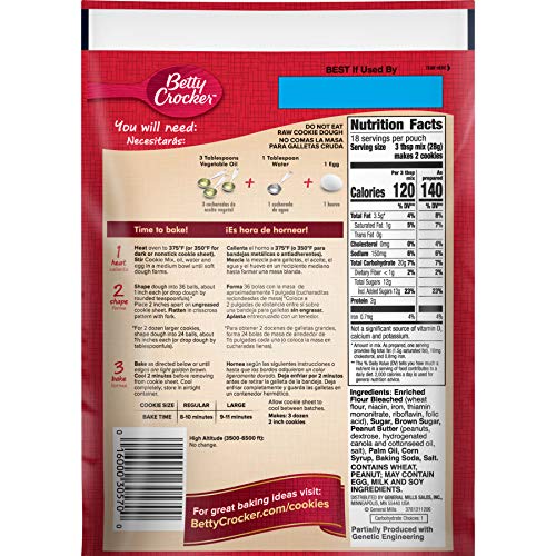 Betty Crocker Peanut Butter Cookie Mix - 17.5 Oz - 2 Pk