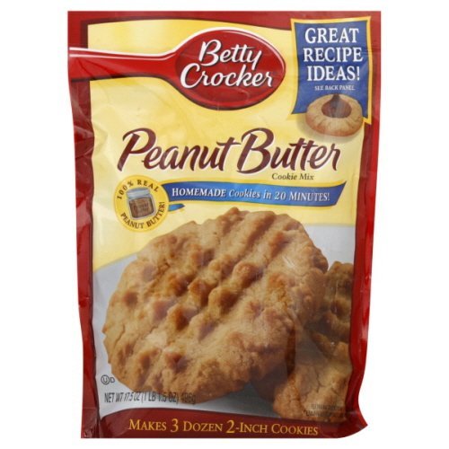 Betty Crocker, Peanut Butter Cookie Mix, 17.5Oz Pouch Pack Of 6