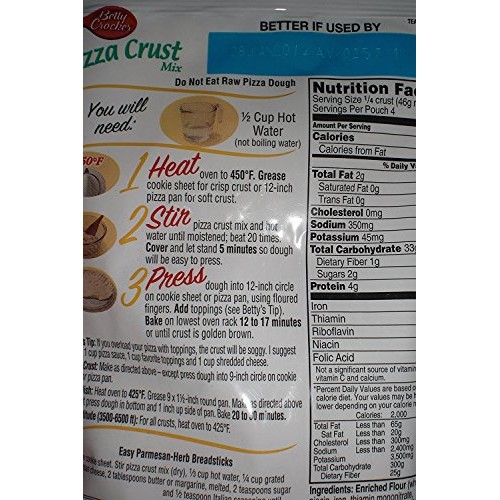 Betty Crocker Pizza Crust Mix, 6.5 - Ounce Pouches Pack Of 6