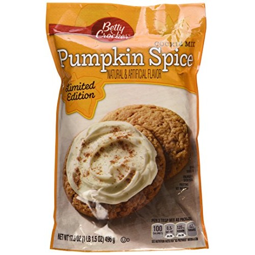 Betty Crocker, Pumpkin Spice Cookie Mix, 17.5Oz Pouch Pack Of 4