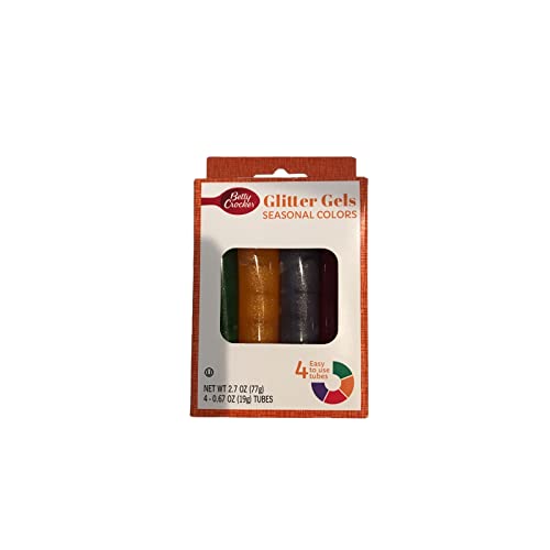 Betty Crocker Seasonal Colors Glitter Gels - Purple, Red, Orange