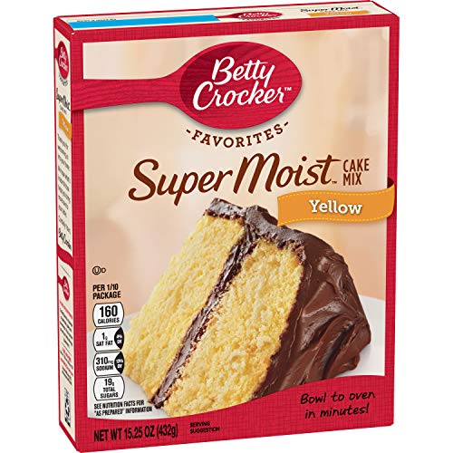 Betty Crocker Super Moist Yellow Cake Mix, 6 Pack, 15.25 Oz