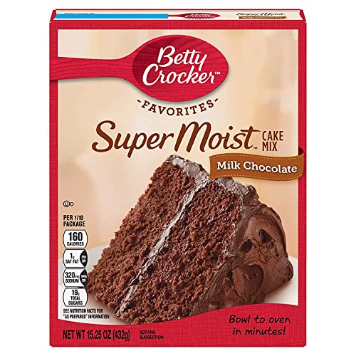 Betty Crocker Supermoist Cake Mix, Milk Chocolate, 15.25-Ounce