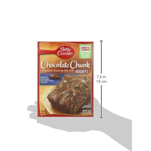 Betty Crocker Supreme Chocolate Chunk Brownie Mix, 18 Oz Pack O