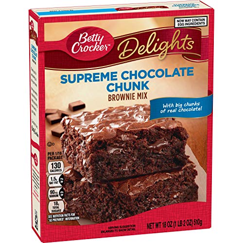 Betty Crocker Supreme Chocolate Chunk Brownie Mix, 18 Oz Pack O