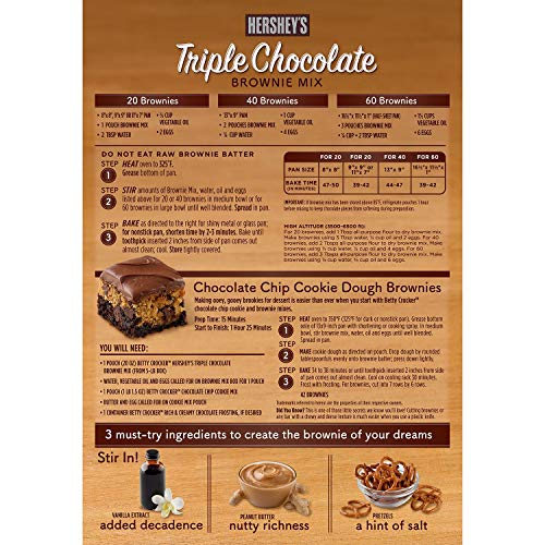 Betty Crockers Hersheys Triple Chocolate Brownie Mix 20 Oz. E
