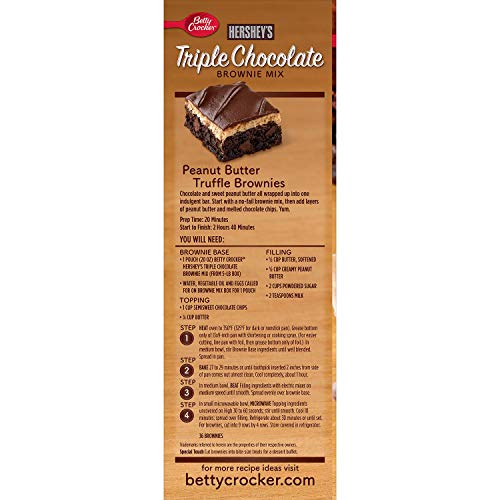 Betty Crockers Hersheys Triple Chocolate Brownie Mix 20 Oz. E