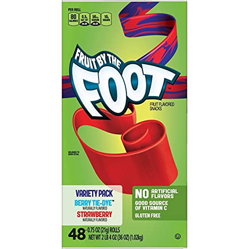 Fruit By The Foot, Variety Pack 0.75 Oz, 48 Pk. Berry Tie-Dye,