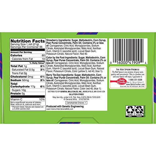 Betty Crocker Fruit Snacks Fruit By The Foot Strawberry/Berry Ti