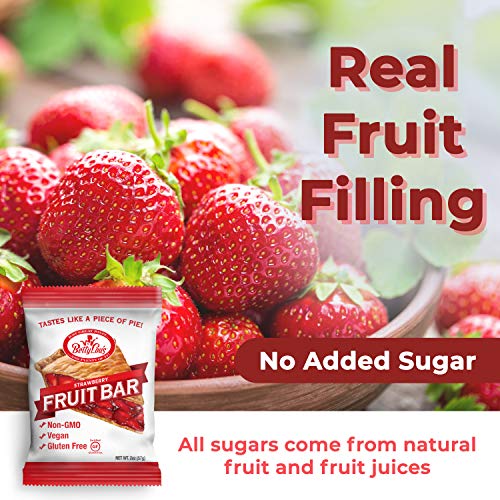 Betty Lous - Gluten-Free Fruit Bar Snack - Strawberry, 12 Bars