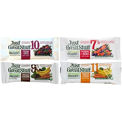 Betty Lous Just Great Stuff Bars Variety Pack, Four Flavors, 12