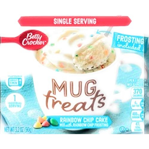 Betty Crocker Mug Treats, Rainbow Chip Cake Mix With Rainbow Chi