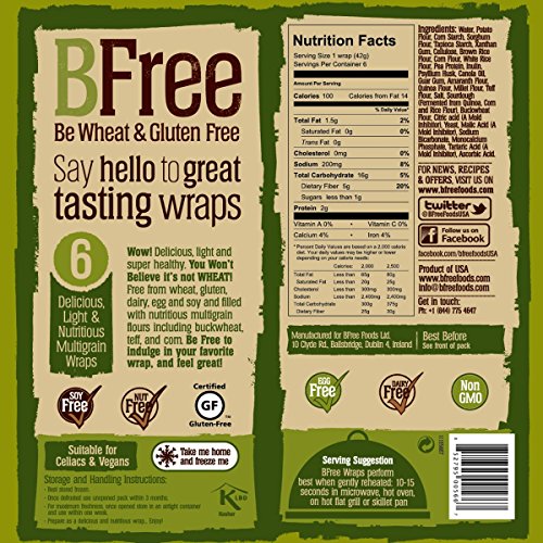 Bfree Gluten-Free Wrap Tortillas Multigran Dairy-Free Wheat-Free