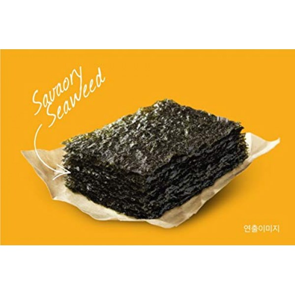 Bibigo Crispy Baked Seaweed Crisps, 0.7-Ounce 10-Pack, Thin &Amp;