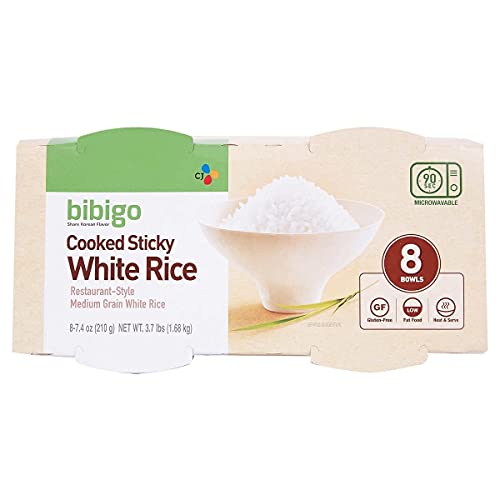 Bibigo Restaurant-Style Cooked Sticky White Rice, 8 - 7.4-Ounce